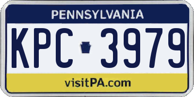 PA license plate KPC3979