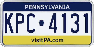 PA license plate KPC4131