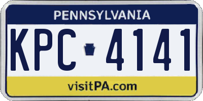 PA license plate KPC4141