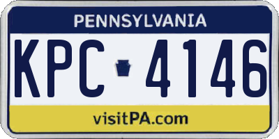 PA license plate KPC4146