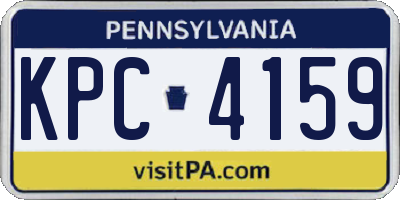 PA license plate KPC4159