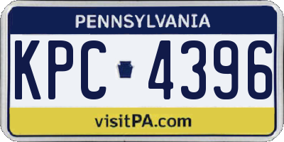 PA license plate KPC4396
