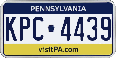 PA license plate KPC4439