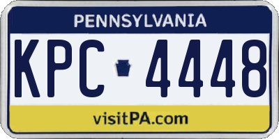 PA license plate KPC4448
