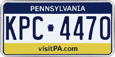 PA license plate KPC4470