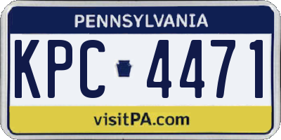 PA license plate KPC4471