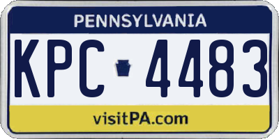 PA license plate KPC4483