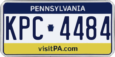 PA license plate KPC4484