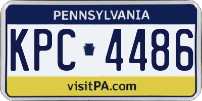 PA license plate KPC4486