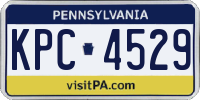 PA license plate KPC4529