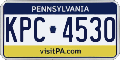PA license plate KPC4530