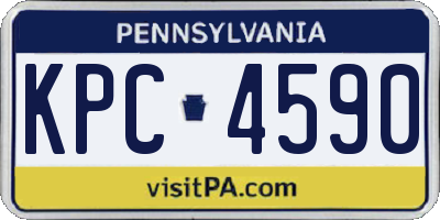 PA license plate KPC4590