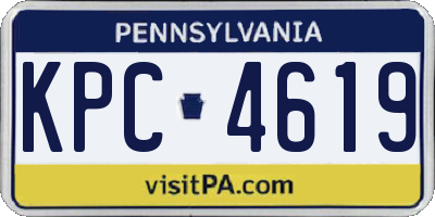 PA license plate KPC4619