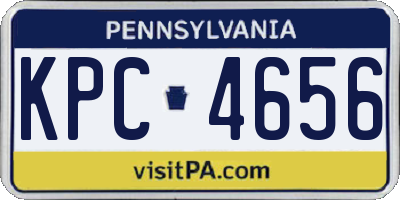 PA license plate KPC4656