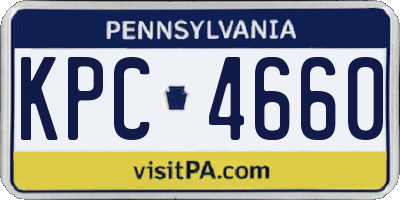 PA license plate KPC4660