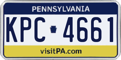 PA license plate KPC4661