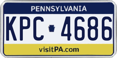 PA license plate KPC4686