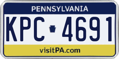 PA license plate KPC4691