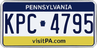 PA license plate KPC4795