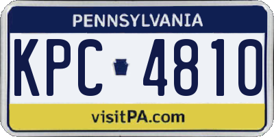 PA license plate KPC4810