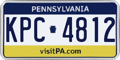 PA license plate KPC4812