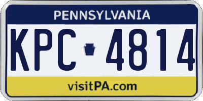PA license plate KPC4814