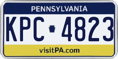PA license plate KPC4823