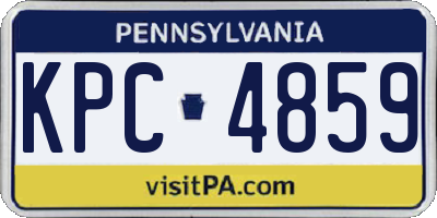 PA license plate KPC4859