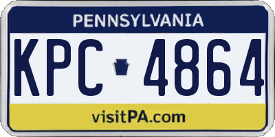 PA license plate KPC4864