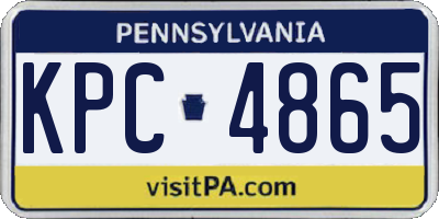 PA license plate KPC4865