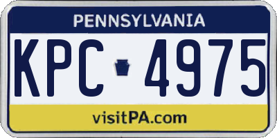 PA license plate KPC4975