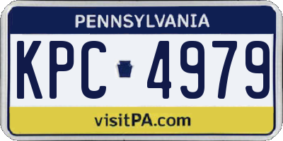 PA license plate KPC4979