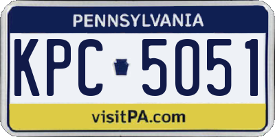 PA license plate KPC5051