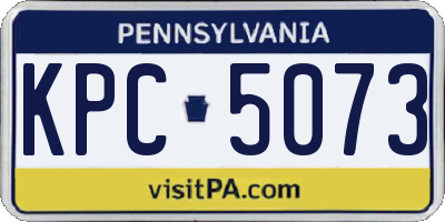 PA license plate KPC5073