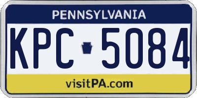 PA license plate KPC5084