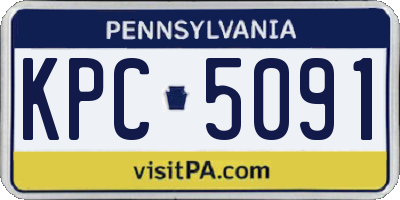 PA license plate KPC5091