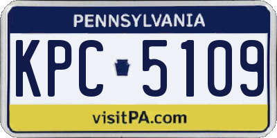 PA license plate KPC5109
