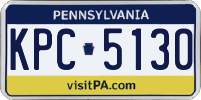 PA license plate KPC5130