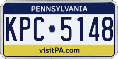 PA license plate KPC5148