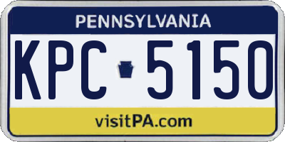PA license plate KPC5150
