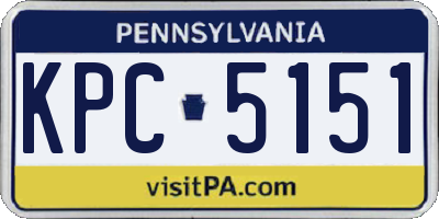 PA license plate KPC5151