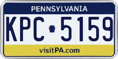 PA license plate KPC5159