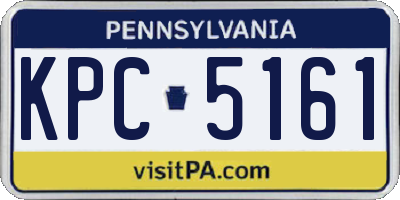 PA license plate KPC5161