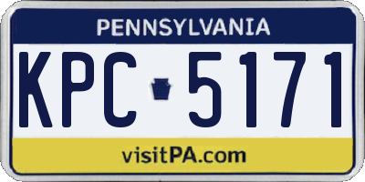PA license plate KPC5171