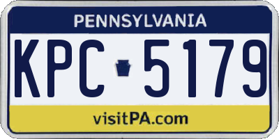 PA license plate KPC5179