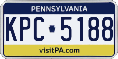 PA license plate KPC5188
