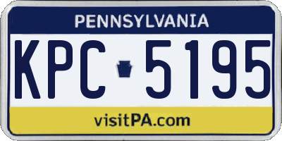 PA license plate KPC5195