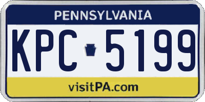 PA license plate KPC5199