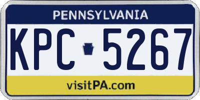 PA license plate KPC5267