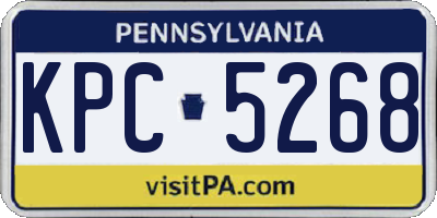 PA license plate KPC5268